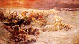 Frederick Arthur Bridgman Pharaoh's Army Engulfed By The Red Sea painting